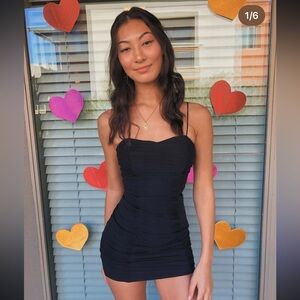 hello molly black bodycon dress